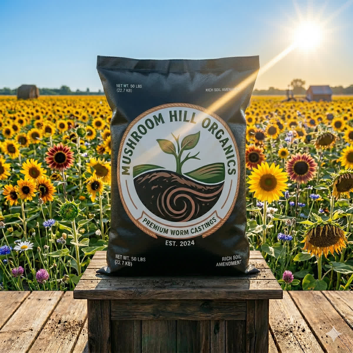 10 lb bag of Mushroom Hill Organics worm castings